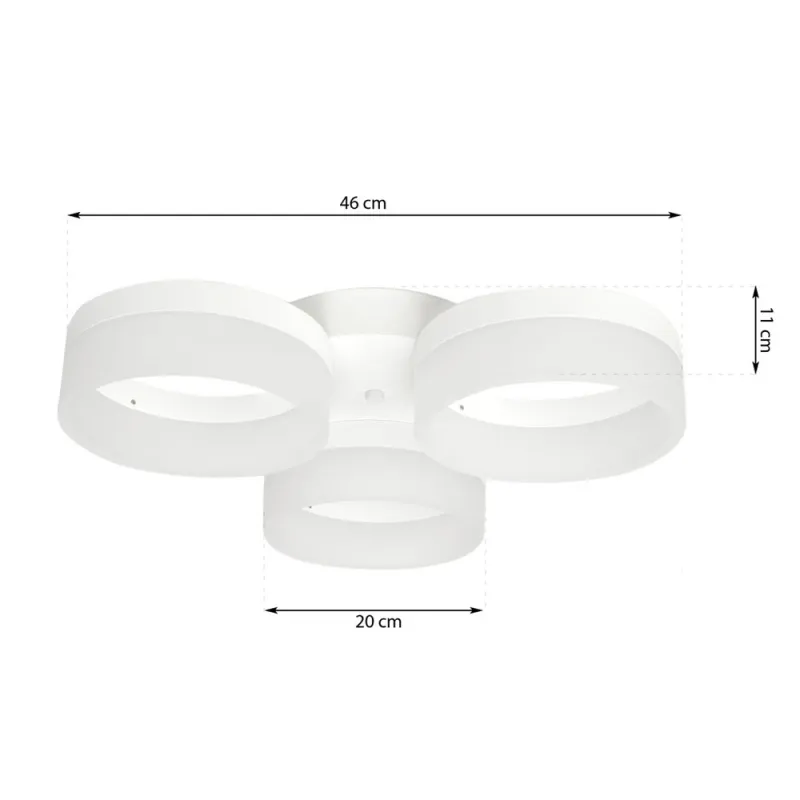 Lustra Plafon RING Milagro Modern, LED, Alb, ML166, Polonia