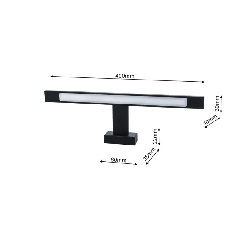 Lampa Backlight Shine Black Milagro Modern, LED, Negru, ML4379, Polonia