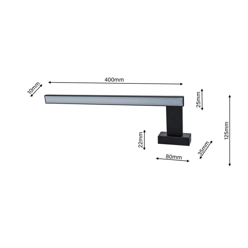 Lampa Backlight Shine Black Milagro Modern, LED, Negru, ML4380, Polonia