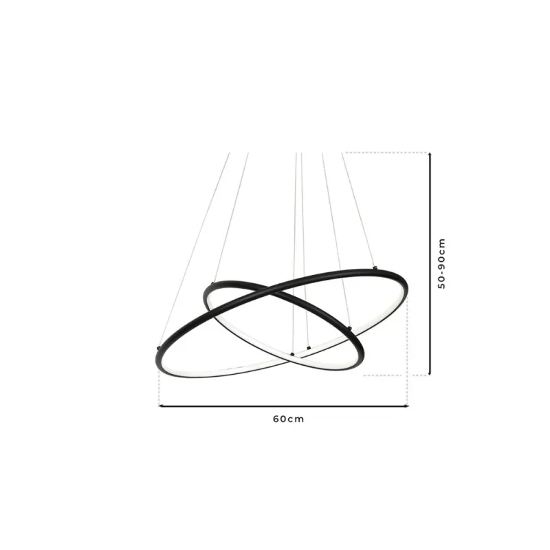 Suspensie ORION BLACK Milagro Modern, LED, Negru, ML508, Polonia