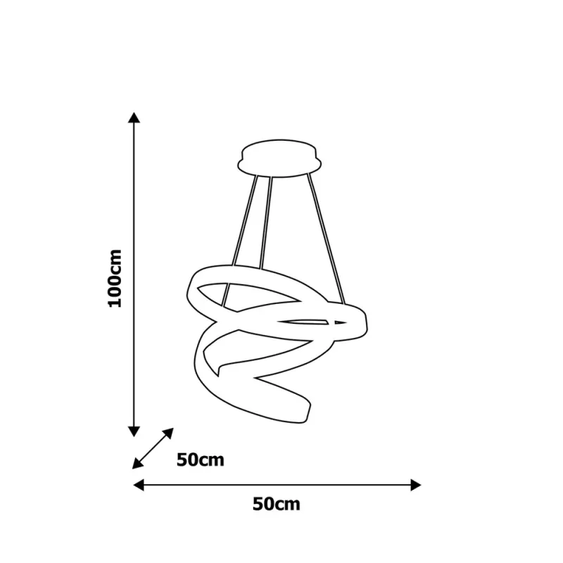 Suspensie ANDROMEDA Milagro Modern, LED, Alb, ML5492, Polonia