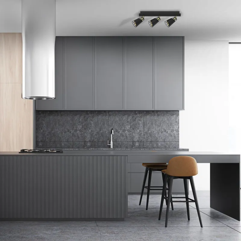 Lustra Plafon RICK Milagro Modern, E14, Negru, ML5567, Polonia