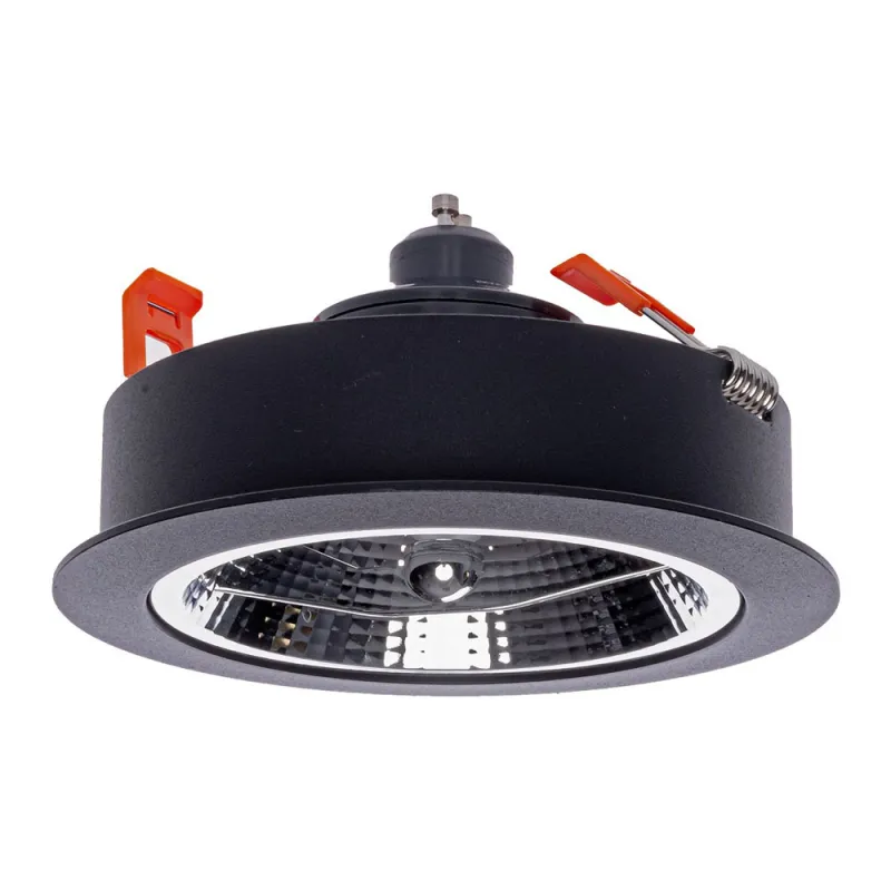 Downlight Circular Incastrat REDONDO Milagro Modern, AR111 GU10, Negru, ML5696, Polonia