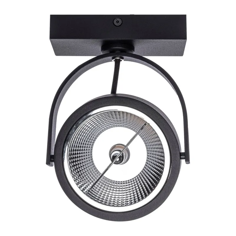 Downlight Aplicat Circular LUGAR Milagro Modern, AR111 GU10, Negru, ML5704, Polonia