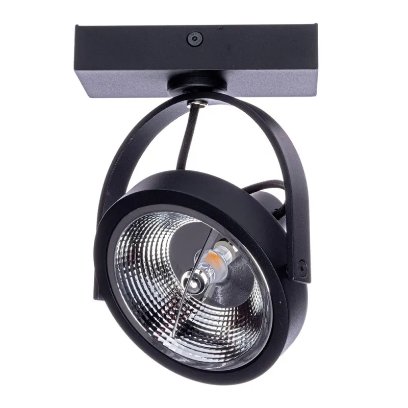 Downlight Aplicat Circular LUGAR Milagro Modern, AR111 GU10, Negru, ML5704, Polonia