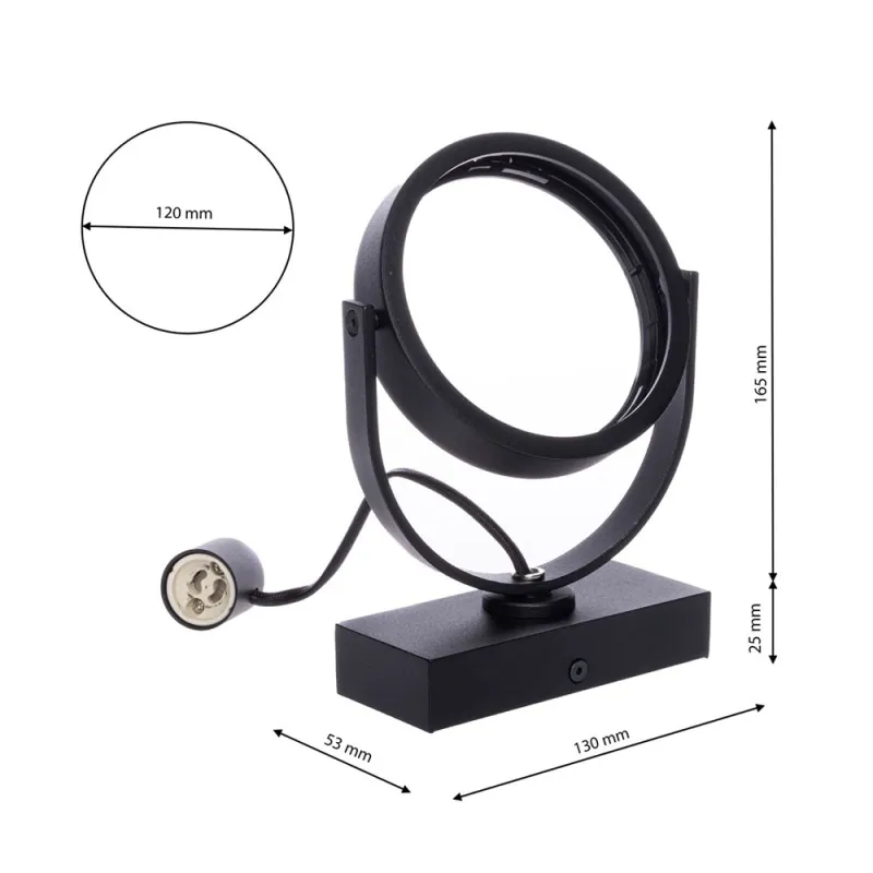 Downlight Aplicat Circular LUGAR Milagro Modern, AR111 GU10, Negru, ML5704, Polonia