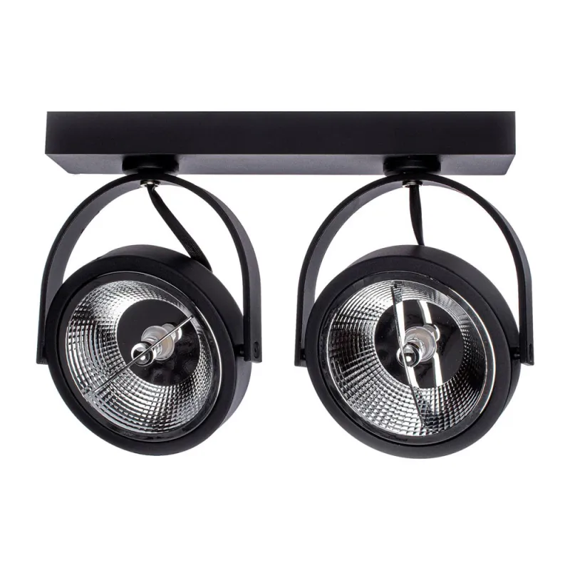 Downlight Aplicat Circular LUGAR Milagro Modern, AR111 GU10, Negru, ML5706, Polonia