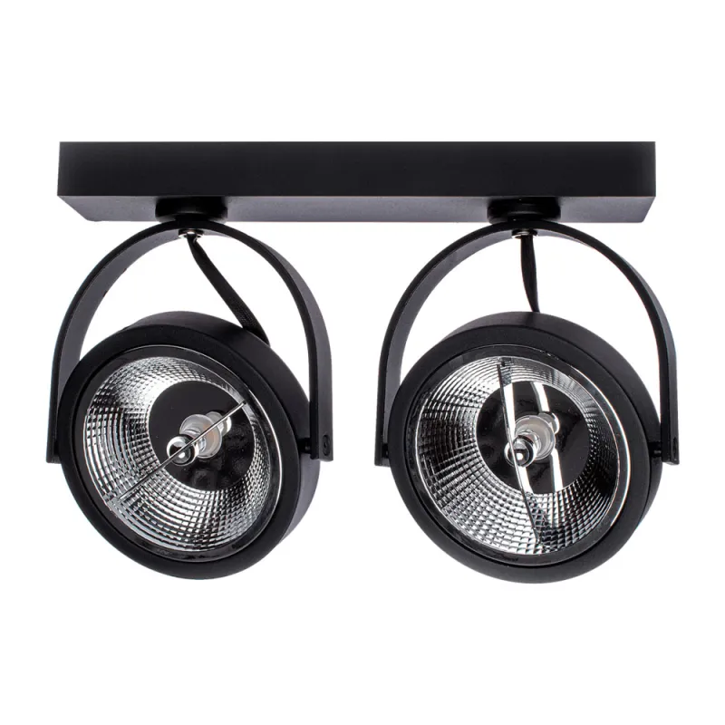 Downlight Aplicat Circular LUGAR Milagro Modern, AR111 GU10, Negru, ML5706, Polonia
