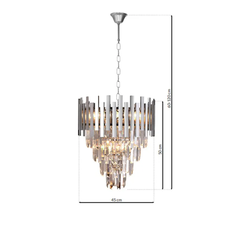 Candelabru ASPEN Milagro Modern, E14, Crom, ML5997, Polonia