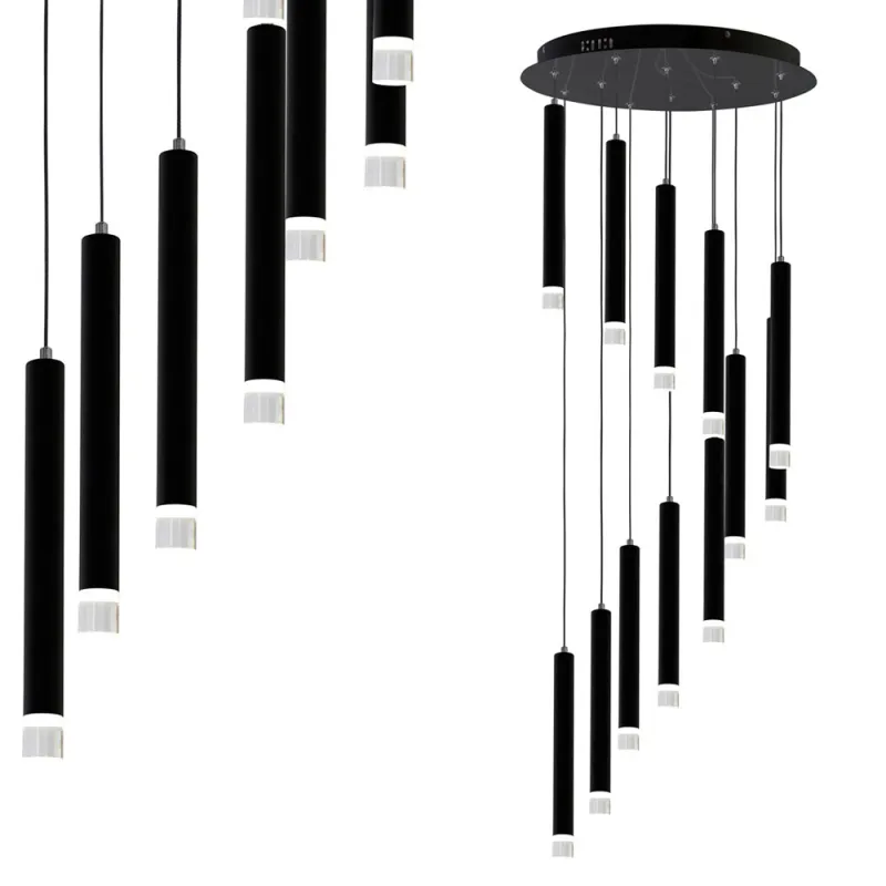 Suspensie CARBON Milagro Modern, LED, Negru, ML6161, Polonia