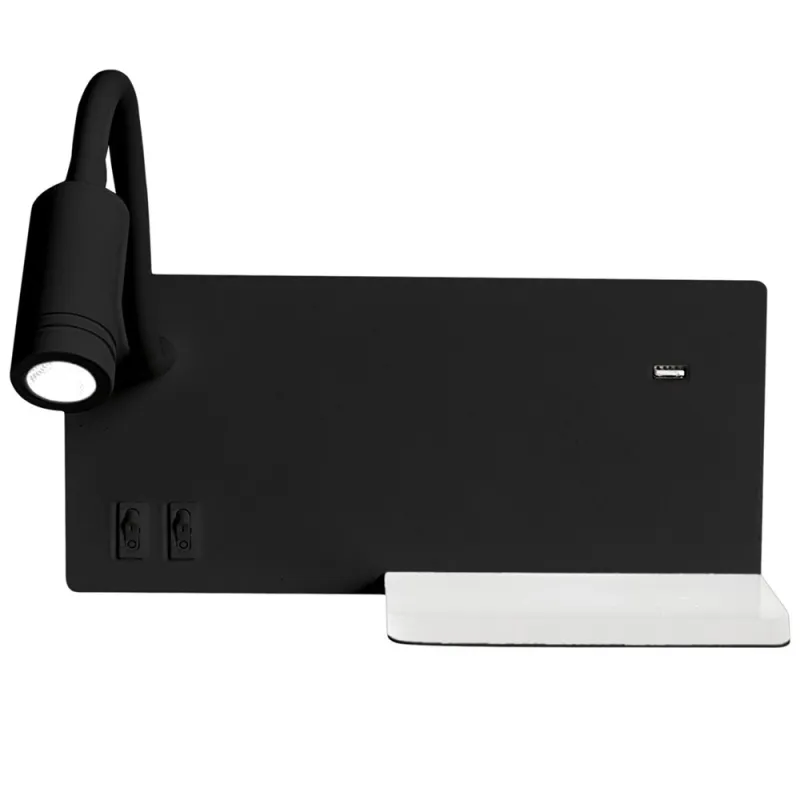 Aplica de Citit SHELF Milagro Modern, LED, Negru, ML6344, Polonia