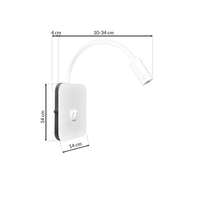 Aplica Citit BASE Milagro Modern, LED, Alb, ML6351, Polonia