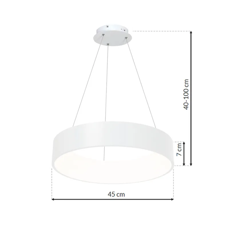 Plafoniera Tehnica OHIO Milagro Modern, LED, Alb, ML6357, Polonia