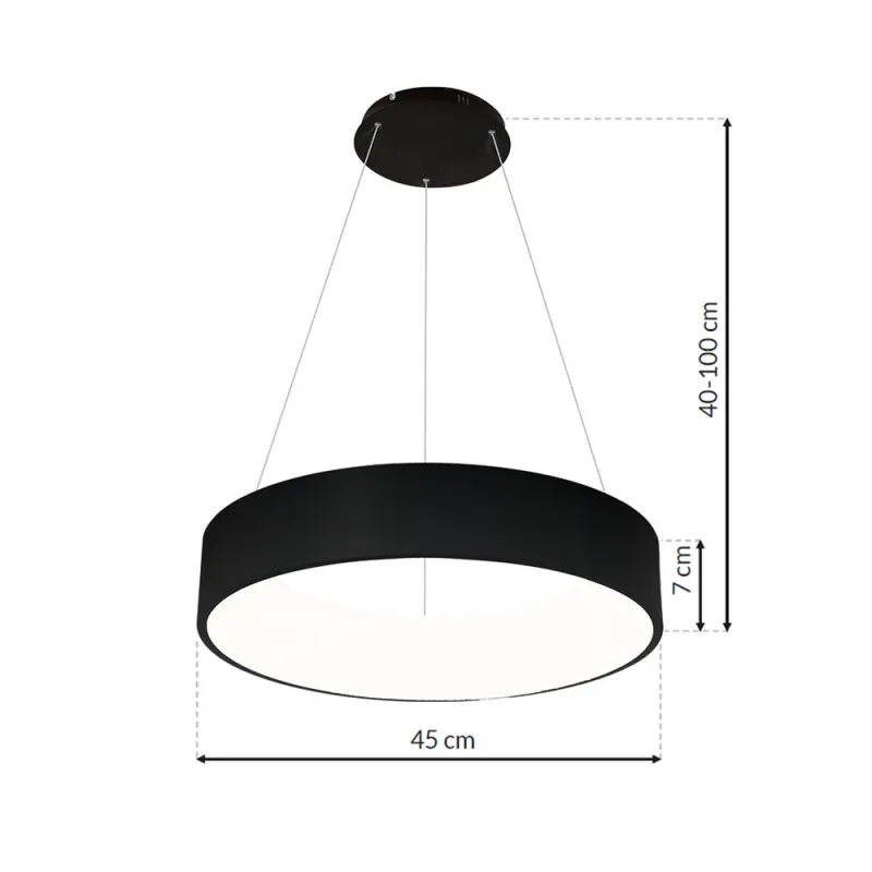 Plafoniera Tehnica OHIO BLACK Milagro Modern, LED, Negru, ML6358, Polonia