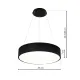 Plafoniera Tehnica OHIO BLACK Milagro Modern, LED, Negru, ML6358, Polonia