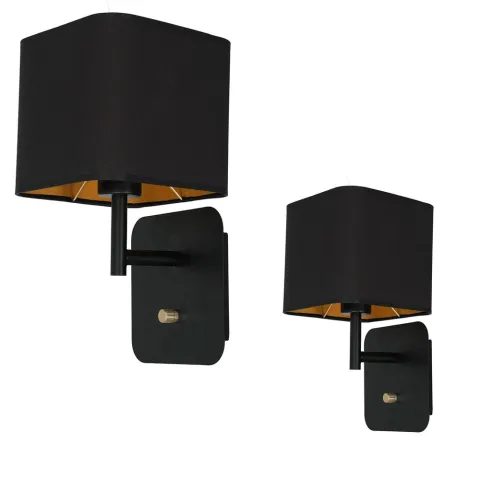 Aplica NAPOLI BLACK Milagro Modern, E27, Negru, ML6365, Polonia