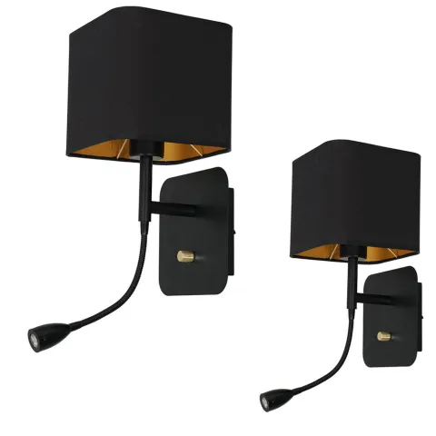 Aplica de Citit NAPOLI BLACK Milagro Modern, E27/Led, Negru, ML6366, Polonia