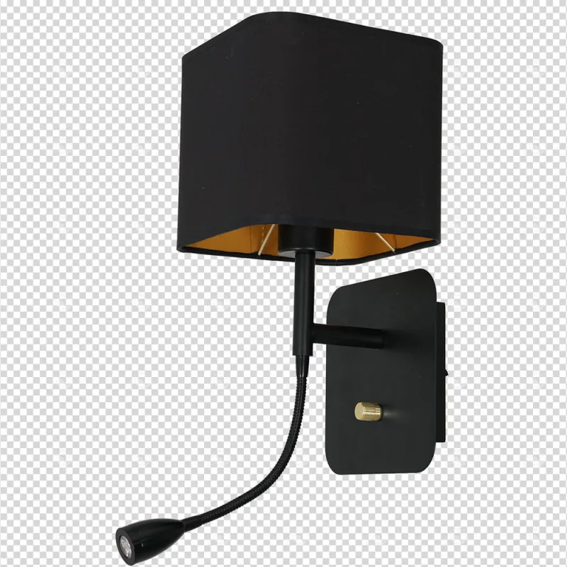 Aplica de Citit NAPOLI BLACK Milagro Modern, E27/Led, Negru, ML6366, Polonia