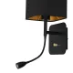 Aplica de Citit NAPOLI BLACK Milagro Modern, E27/Led, Negru, ML6366, Polonia