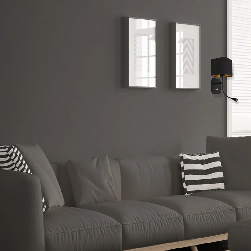 Aplica de Citit NAPOLI BLACK Milagro Modern, E27/Led, Negru, ML6366, Polonia