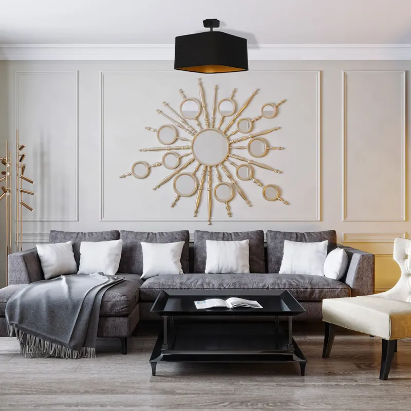Plafoniera NAPOLI BLACK Milagro Modern, E27, Negru, ML6367, Polonia