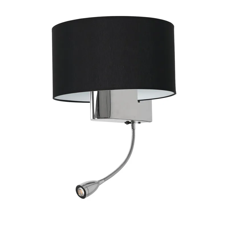 Aplica Citit CASINO BLACK Milagro Modern, E27/Led, Argintiu, ML6378, Polonia