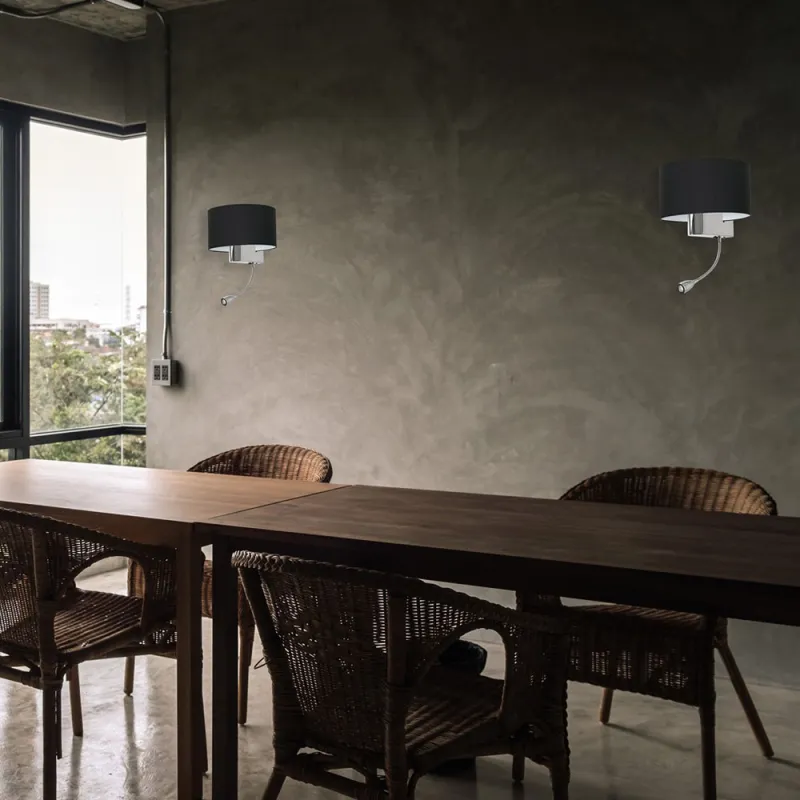 Aplica Citit CASINO BLACK Milagro Modern, E27/Led, Argintiu, ML6378, Polonia