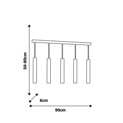 Suspensie JOKER BLACK Milagro Modern, GU10, Negru, MLP1417, Polonia