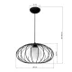 Pendul KRONOS BLACK Milagro Modern, E14, Negru, MLP4422, Polonia