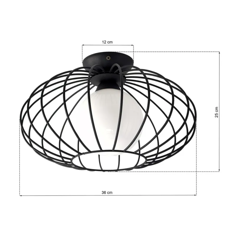 Plafoniera KRONOS BLACK Milagro Modern, E14, Negru, MLP4425, Polonia