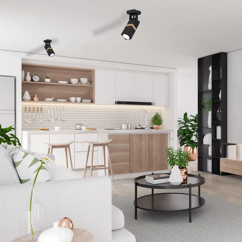 Lustra Plafon VIDAR BLACK Milagro Modern, GU10, Negru, MLP5400, Polonia