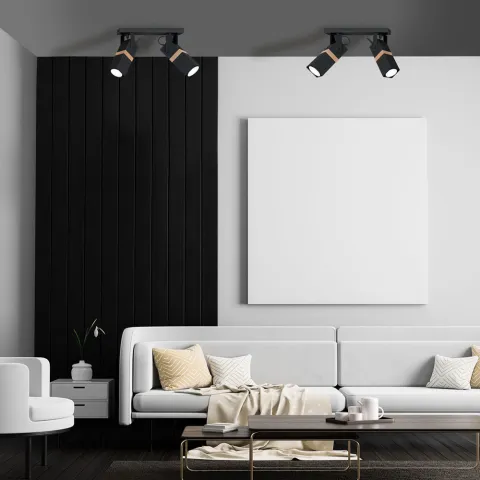 Lustra Plafon VIDAR BLACK Milagro Modern, GU10, Negru, MLP5401, Polonia