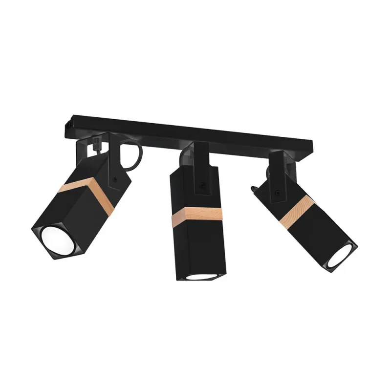 Lustra Plafon VIDAR BLACK Milagro Modern, GU10, Negru, MLP5402, Polonia