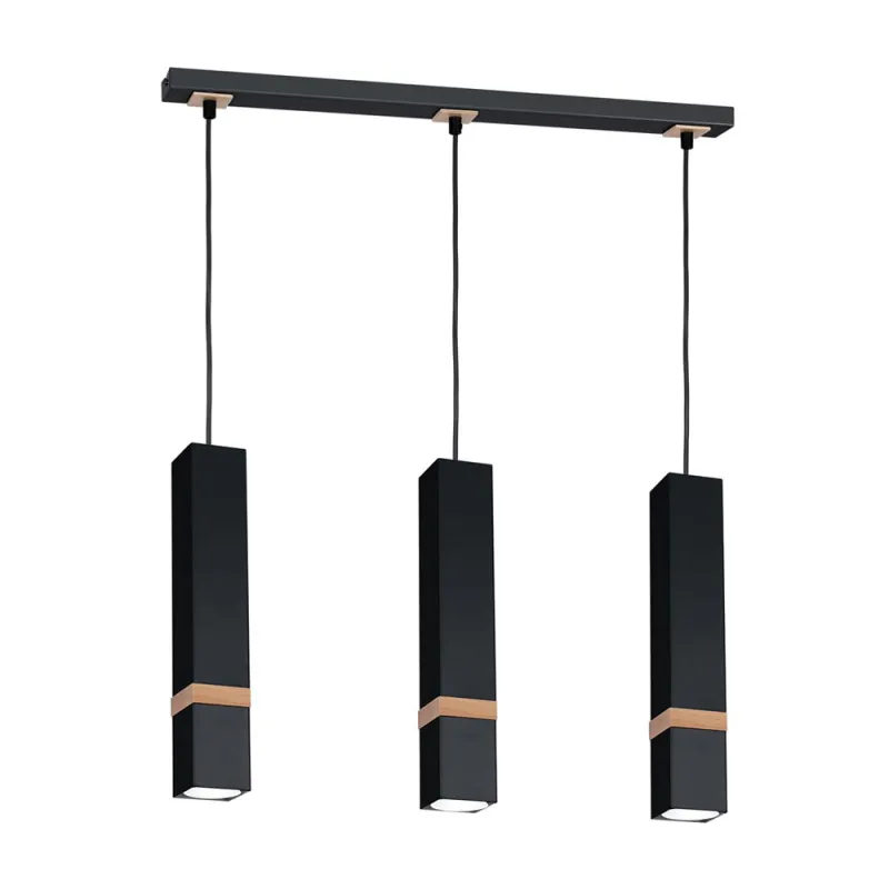 Suspensie VIDAR BLACK Milagro Modern, GU10, Negru, MLP5404, Polonia