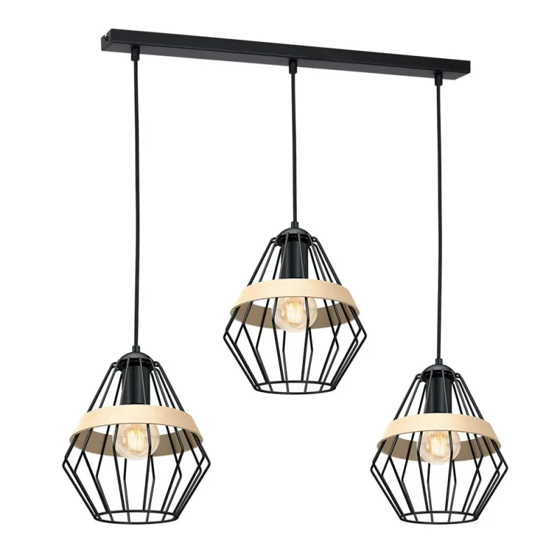 Suspensie CLIFF BLACK Milagro Modern, E27, Negru, MLP5525, Polonia