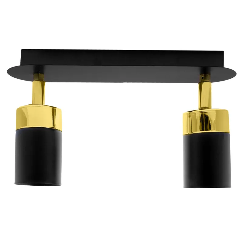Lustra Plafon JOKER BLACK/GOLD Milagro Modern, GU10, Auriu/Negru, MLP6124, Polonia