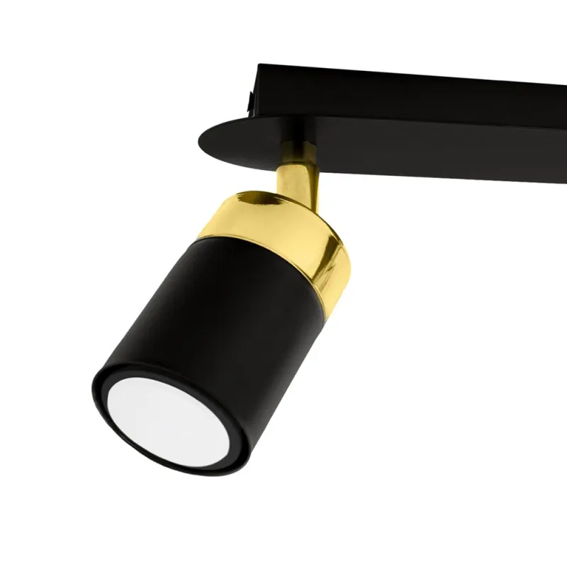Lustra Plafon JOKER BLACK/GOLD Milagro Modern, GU10, Auriu/Negru, MLP6124, Polonia