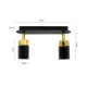 Lustra Plafon JOKER BLACK/GOLD Milagro Modern, GU10, Auriu/Negru, MLP6124, Polonia