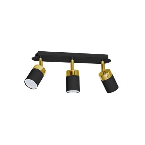 Lustra Plafon JOKER BLACK/GOLD Milagro Modern, GU10, Auriu/Negru, MLP6125, Polonia