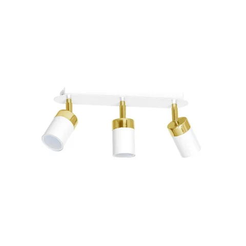 Lustra Plafon JOKER WHITE/GOLD Milagro Modern, GU10, Alb/Auriu, MLP6130, Polonia