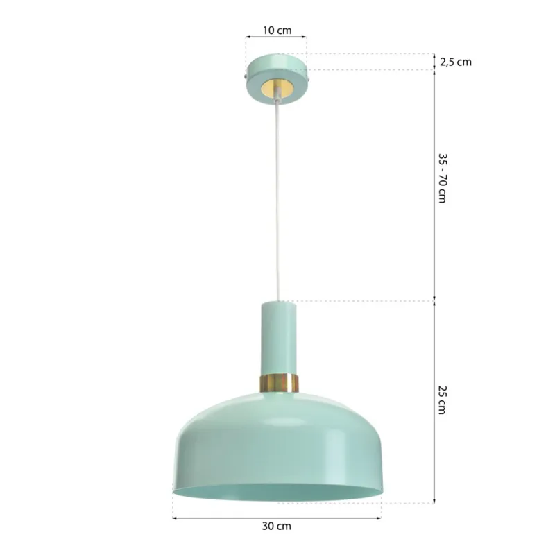 Pendul MALMO Milagro Modern, E27, Menta, MLP6200, Polonia