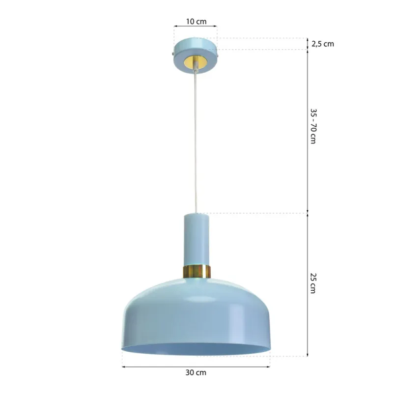 Pendul MALMO Milagro Modern, E27, Albastru, MLP6201, Polonia