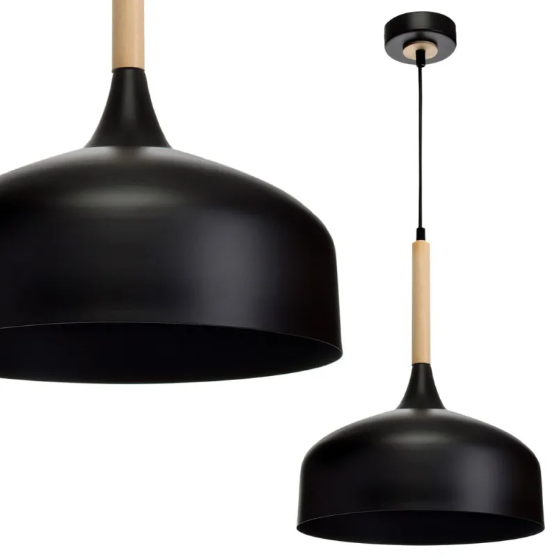 Pendul TAYLOR Milagro Modern, E27, Negru/Natural, MLP6218, Polonia
