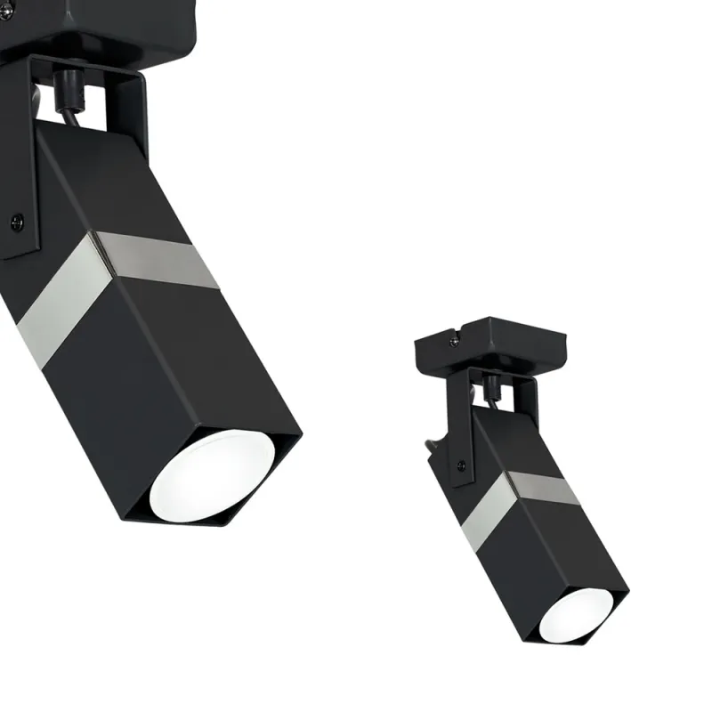 Lustra Plafon VIDAR Milagro Modern, GU10, Crom/Negru, MLP6285, Polonia