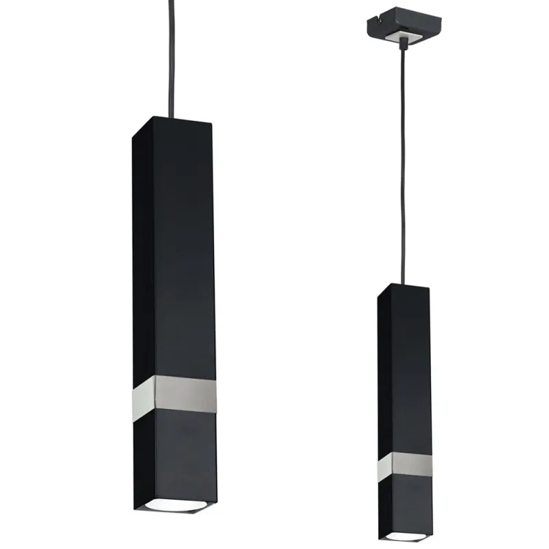 Pendul VIDAR Milagro Modern, GU10, Crom/Negru, MLP6287, Polonia
