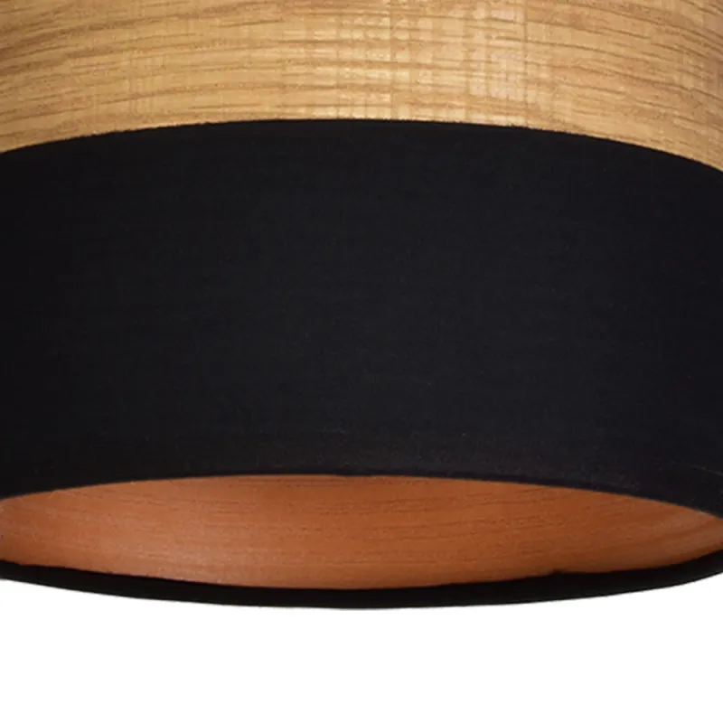 Aplica TERRA Milagro Modern, E27, Natural/Negru, MLP6289, Polonia