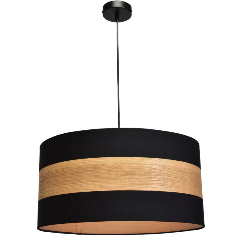 Pendul TERRA Milagro Modern, E27, Natural/Negru, MLP6290, Polonia