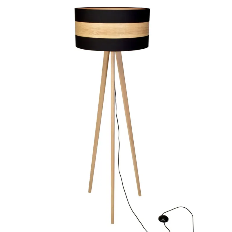 Lampadar TERRA Milagro Modern, E27, Natural/Negru, MLP6293, Polonia