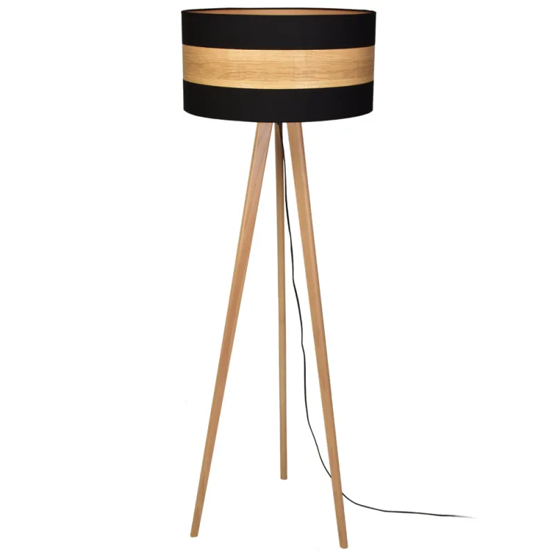 Lampadar TERRA Milagro Modern, E27, Natural/Negru, MLP6293, Polonia