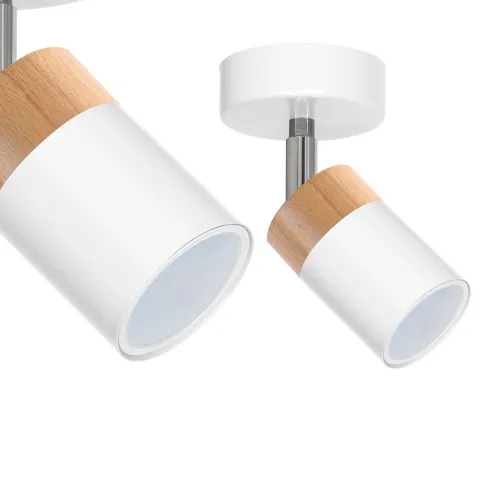 Aplica JOKER WHITE WOOD Milagro Modern, GU10, Alb/Natural, MLP6299, Polonia